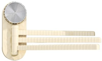 Porte-Serviettes Salle De Bain, Porte-Serviettes 3 Bras à Fixation Murale pour Salle de Bain, Accessoire Gain de Place Sans Percage Pivotant Fortes Ventouses pour Salle de Bain Chambre Balcon Toute la