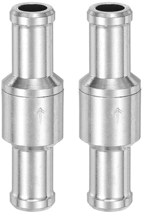 sourcing map 2 válvulas de retención de combustible de 10 mm, válvula de retención de manguera unidireccional sin retorno, accesorios de control de aleación de aluminio para gasolina, diésel, gas