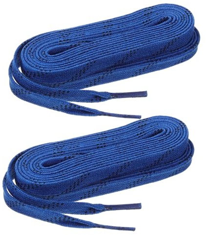 TOYANDONA Cordones de Hockey Planos Encerados Para Patines De Hielo Y Patines De Ruedas Durable Rápido De Instalar Patines Cordones Azul Resistente Al Desgaste Y Robusto