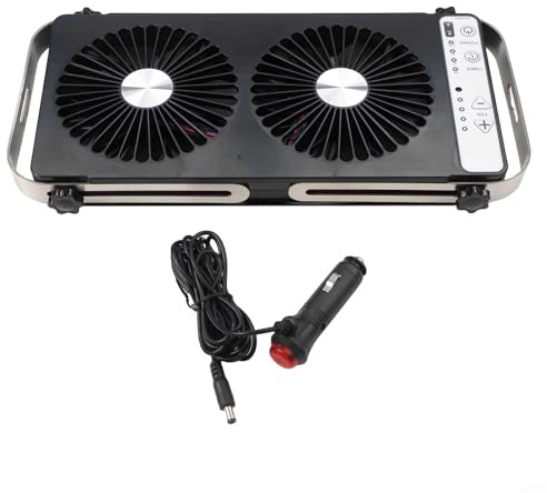 RV Dachfenster Ventilator mit Mehrfachfunktion Belüftungssystem 4 Geschwindigkeiten Überstrom-Sicherung 3 meters DC-Kabel 12V Einfache Installation Passend für verschiedene Modelle und Größen(Black)