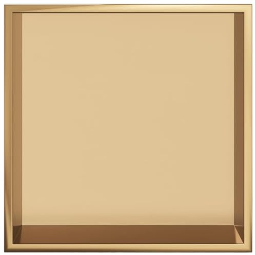 Generic Infälld Vägghylla, Inbäddad Flytande Nischhylla, Väggmonterad Förvaringsorganisator för Badrum, Kök och Vardagsrum (Guld)