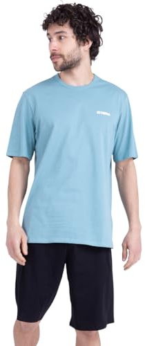 Athena My Petit Prix 7q00 - Conjunto de Pijama para Hombre, Superior Azul Mineral/Bajo Negro, M