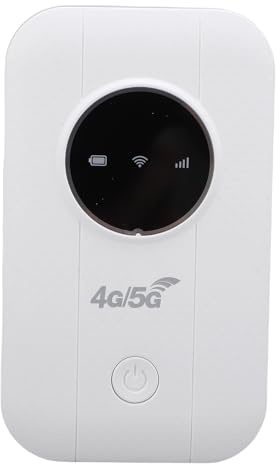 ASHATA Punto de Acceso Móvil WiFi 4G 5G, Enrutador WiFi Portátil para Viajes con Ranura para Tarjeta SIM, Módem USB de Bolsillo de Alta Velocidad de 300 Mbps Compatible con 10
