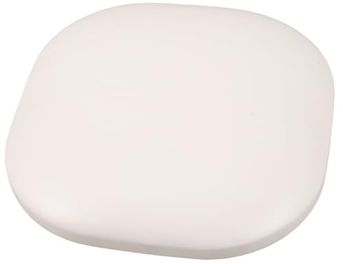 TOGEVAL Repose-Bras pour Manucure en Similicuir Blanc Brillant, Coussin Ergonomique 16 X 16 X 2,5 CM, Support Confortable pour Ongles et Nail Art, Accessoire Professionnel pour Salon de