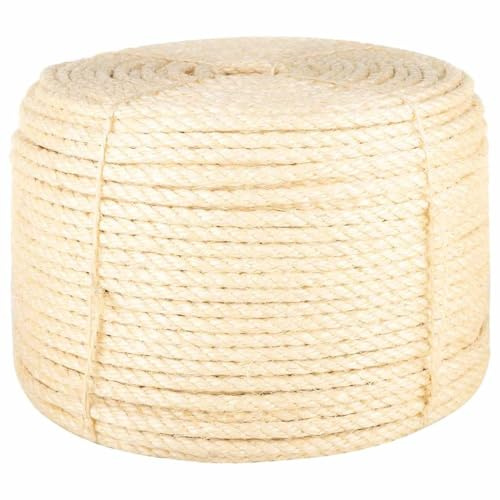 Generico Corda in Sisal 100% 12 mm 25 m,Articoli di ferramenta,Accessori ferramenta,Corde, Fili e Catene,Cavi e funi,Marrone,2.31 kg,155027