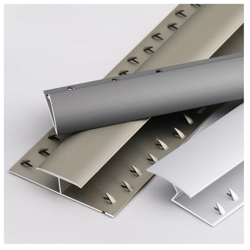 Tira de Transición de Piso de Aluminio Metal Z Edge Barras Pinza Para Alfombra con Dientes Fijos Para Alfombra, para Madera, Baldosa, Laminado, Resistente a Arañazos(Negro,W3*L90cm)