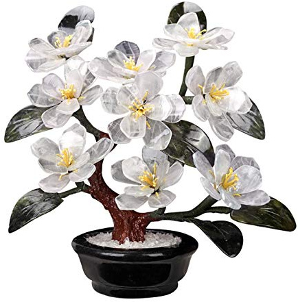 Konstgjorda träd Simulering Jade Blomma Små konstgjorda växter Fake Bonsai Tree Inomhusväxt för hemmakontor Inredning Desktop Display Zen Trädgård Krukväxter