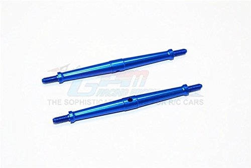 GPM RACING Aluminum 4mm Clockwise And Anticlockwise Turnbuckles (Total Length 96mm - Both Side Thread 10mm) - 1Pr Blue