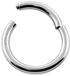 Monster Piercing 14 messen (1,6 MM) - 8MM Durchmesser 316L chirurgischer Stahl klappbaren Segment Nase Ring Piercing