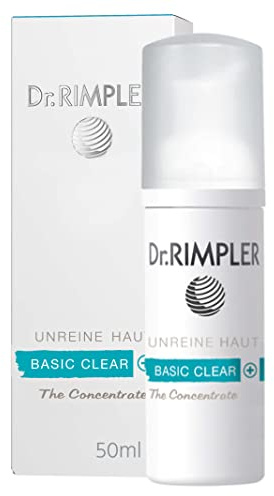 Dr. RIMPLER BASIC CLEAR+ The Concentrate 50 ml - Gesichts-Serum rein pflanzlich und hochkonzentriert - ergiebiges, fettfreies Schaumserum, das hochaktiv gegen entzündliche Unreinheiten wirkt