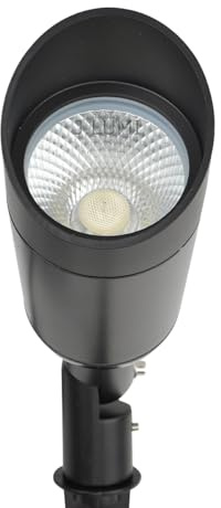 J.LUMI GBS9815 LED Outdoor Spotlight with Stake, 15W 120VAC, 5000K Daylight, 60-Degree Beam, Spotlight for Flag, UL Listed 4-ft Corded Plug, Not Dimmable