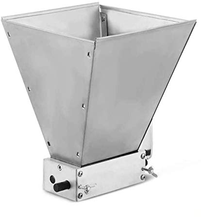 Manual Malt Mill Stainless Grain Grinder with 2 Adjustable Rollers Barley Grinder Crusher Flour Maker for Home Brewing
