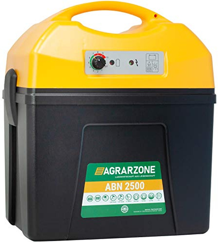 Agrarzone Dispositivo di Recinzione Elettrica ABN 2500 9V 12V 230V 4 Joule | Dispositivo per recinzione elettrica per recinti | Dispositivo a batteria, a energia solare o a rete