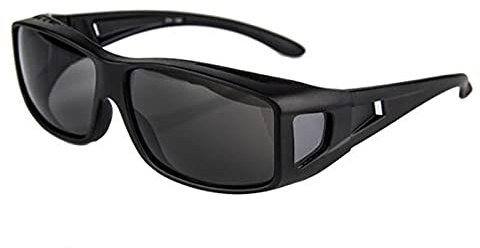 QIULAO Anti-Pollen-Brille, Polarisierte Sonnenbrille, Anti-UVA/UVB, Schutzbrille Für Erwachsene Und Frauen, Big-Frame-Brille Gegen Myopie. (Color : Unpolarized, Size : Matte Black)