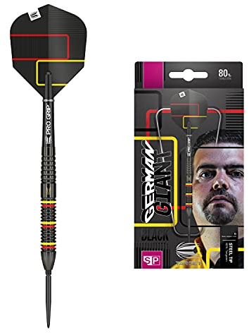 Target Darts - Gabriel Clemens Schwarze 80 80% Wolfram Swiss Point Steeldarts-Set Dartpfeile (22 g)