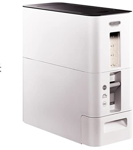 QHLOM Cereal Dispenser Countertop Cereal Dispenser，Oatmeal Dispenser Container With Each Dispensing 150/60 G(1 CUPS)-12kgs 26.5 Lb Capacity Preserve Food (Color : White-6kg)