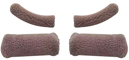 Winter Warm Lenker Griffe,Asudaro 1 Paar Universal Motorrad Lenkergriffe Warme Motorrad Griff und Bremsabdeckung Plüsch Lenkergriff Abdeckung Lenkerwärmer für Motorrad/Fahrrad/ATV braun