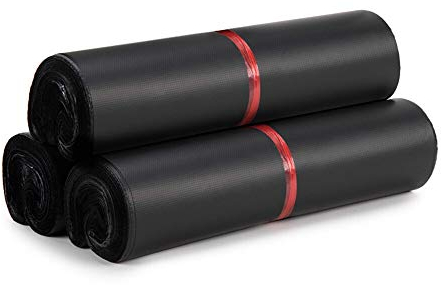 HKYBCF Express Verpackungstasche 100 stücke Bunte Express Neue Kurierbeutel Selbstklebende wasserdichte Feuchtigkeitsgemäße Kunststoff Polyumhüllgeschenk Versandbeutel (Color : Black, Size : 35x45cm)