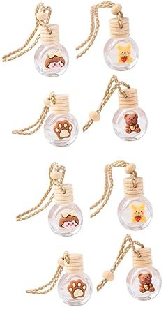Supvox Autoanhänger 8 Stück Rückspiegel-Ornament Auto-Anhänger Auto-Parfüm-Flasche Anhänger Auto-Duft Kleiderschrank Hängend Parfüm Auto-Diffusor Parfüm Auto-Ornament Auto-Parfüm Motoröl