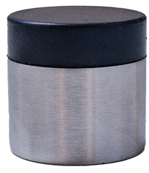 FELGNER butoir mural rond | butée de porte avec tête en caoutchouc pour protéger murs, portes et fenêtres | acier inoxydable mat | noir | longueur 27 mm | idéal pour espaces réduits