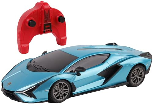 TURBO CHALLENGE - Lamborghini Sian - RC Prestige - 1/24-094433 - Ferngesteuertes Auto - Blau - Batterien Nicht enthalten - Kunststoff - Kinderspielzeug - Geschenk - Ab 6 Jahren