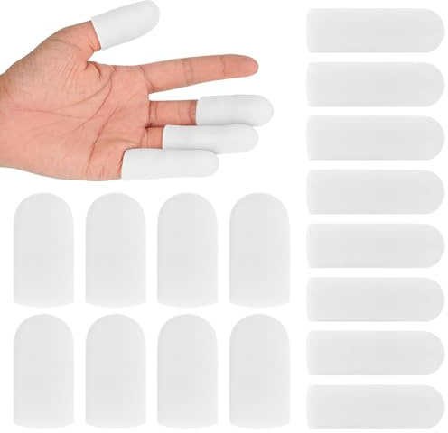 FEXPDL 16 PCS Silicone Finger Protectors, Waterproof Finger Protectors, Gel Thumb Protector for Finger Cracking, Finger Callus, Finger Arthritis, Finger Blister or Hand Eczema Protection