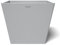 POTS&MORE Prismo 30 VP023002 - Vaso per piante da interno, 31 cm, forma quadrata, colore grigio chiaro, altezza 25,6 cm, in plastica, per piante da appartamento