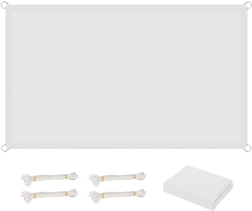 Voile Ombrage 3.5 x 10 m,Protection Solaire, Coupe-Vent, Résistant à La Pluie, Anti UV, Bâche Dombrages, Voiles Solaire,pour Patio, Terrasse, Balcon, Blanc