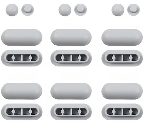 Amortisseur Universel WC,18 PCS Tampons pour abattant de WC,Tampon Universel pour Siège deTWC, Tampon de siège de toilette, pour les hôtels familiaux(Blanc)