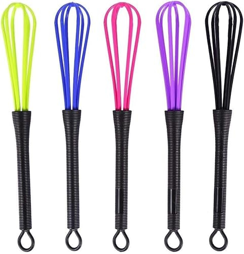 5 Stück Schneebesen zum Mischen von Haarfärben, Salon, Friseursalon, Kunststoff, Mixer, Rührer für Küche oder Haarfärbemittel, Küchenutensilien und Gadgets