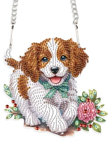 SHEGZHUC Diamond Painting Anhänger Sonnenfänger Diamond Painting Ornamente Diamant Malerei Stickerei Kreuzstich Geschenk Fenster Haustür zum Aufhängen Dekoration || Diamantmalerei Blumen