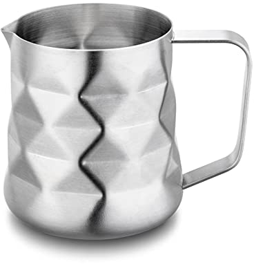 FQCXCKJ Jarra Salsera Jarra de Espuma de Leche de Acero Inoxidable Jarra de Leche Café expreso Barista Craft Latte (un Color 350 ml)