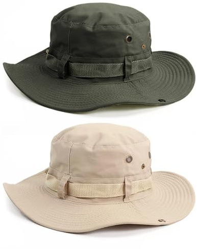 EHDWXVZM 2 Stück Eimerhüte, Faltbare Sonnenhüte, Sonnenschutz-Eimerhüte, Angelhüte, Wanderhüte, Sonnenhüte Mit Breiter Krempe, Geeignet Zum Wandern Und Bergsteigen