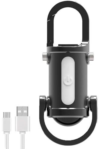 Lumilink Mini Torch, 2025 New Lumilink Wasserdicht Mini Taschenlampe Schlüsselanhänger, 3 in 1 Taschenlampe mit Power Bank, Wiederaufladbare Extrem Hell Taschenlampen für Outdoor, Camping (Schwarz)