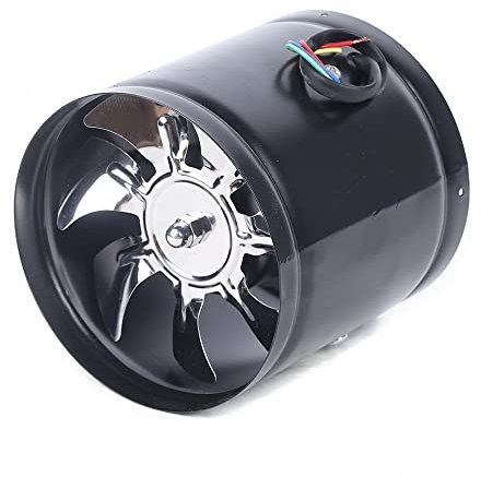 innytund Regelbar Rohrventilator 150mm Abluftventilator 500m³/h Axial Rohrventilator Metall Gebläse Kanal Lüfter Abluft Zuluft für Küchen Badezimmer Garage Growzelte