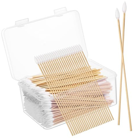 GOOHOCHY 500stücke Präzisions-wattestäbchen Mit Feiner Spitze Baumwolle Tupfer Für Make-up Augen-entferner Reinigungstupfer Für Elektronik Nagel Und Engen Stellen
