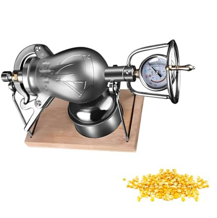 DIY Popcorn ， Chinese Popcorn Maker ， Material: 304 Stainless Steel Stove Top Popcorn Maker ， Corn Popper for Family Gathering Party Fun,Ornament