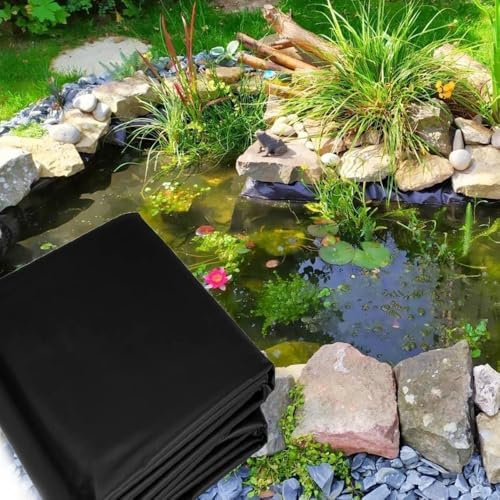 Bâche épaisse de qualité supérieure - Matériau imperméable noir résistant aux UV pour bassins d'eau et fontaines d'eau