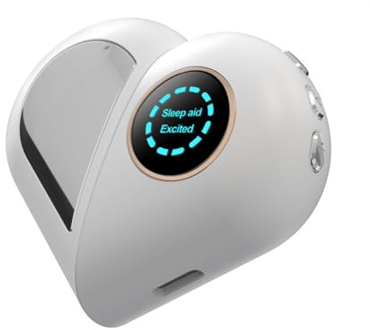 Ayuda para dormir con microcorriente EMS, dispositivo de sueño portátil en forma de corazón, estimulación microeléctrica para ayudar a dormir, refrescar y aliviar la ansiedad
