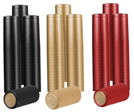 Whyzsjnclg Emballages rétractables à vin, Capsules thermorétractables, Bouchons d'emballage de Bouteille de vin en PVC pour Caves 150 pièces, Capsules Bouteille