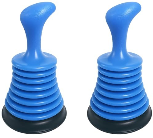 DtgEcd Plunger Sink Unblocker, 2 Pack Drain Plunger for Toilet and Shower, Heavy Duty Plungers for Unblocking Sinks and Toilets, 17 x 10.5 cm