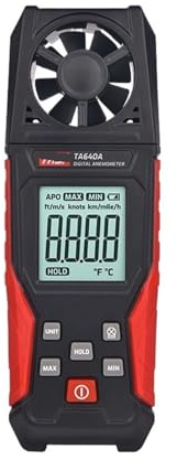 Anemometro portatile, anemometro digitale TA640A misuratore di velocità del -vento-