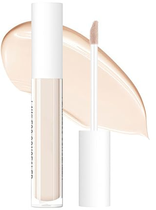 THXFUNAREA Correttore Liquido Color Chiaro per Pelle Chiara, Correttore Occhiaie Alta Coprenza, Lunga Durata e Resistente all'Acqua, Finitura Opaca, Trucco per Coprire Arrossamenti e Macchie
