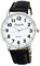 Men Women Casual Simple Black White Leather Deals Large Numbers Analog Quartz Wrist Watch, black, Quartz Movement