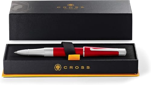 Cross Beverly Rollerball (Strichstärke M, Schreibfarbe: Schwarz, Premium Geschenkbox) Rot