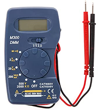 Mini Multimetro Digitale, Tester Universale Tascabile, Dimension 120X68X20mm e Solo 86g, DMM M300 (120X68X20mm)