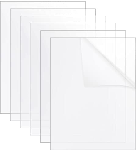 SENENQU 6 Pièces Plaque Acrylique Transparente A4 3mm transparent Vitre de Rechange Transparente Feuille Acrylique