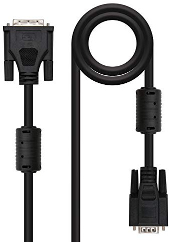 Monkey Ladder Câble DVI vers SVGA avec ferrite pour moniteur, mâle-mâle, DVI 18+5/M-HDB15/M, noir, 3 m