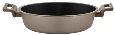 Guzzini - Casseruola bassa in alluminio, antiaderente, 28 CM, Bronzo, ''COOK&STRONG''