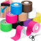 Vautvis 9 Rollos Kinesiotape, Cinta Kinesiologica Deportiva, Kinesio Tape con Tijeras, Cinta Vendaje Neuromuscular Impermeable para La Recuperación Muscular Lesionada Y Soporte Articular (5M * 5CM)
